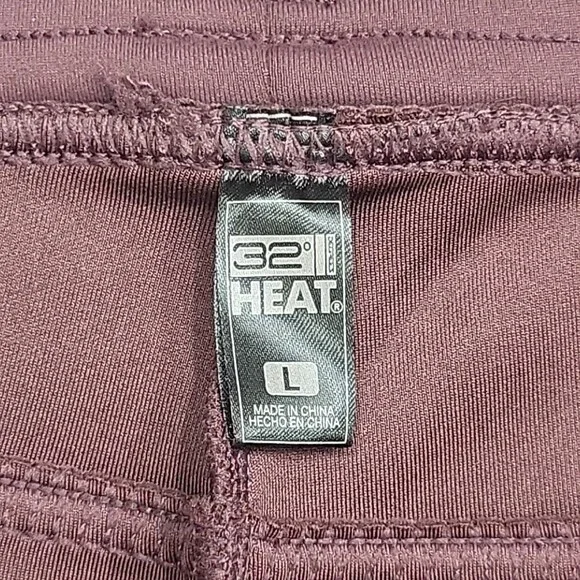 32 Degrees Heat Womens Drawstring Pull On Cargo Pockets Pants Large Size Wine - Picture 6 of 8